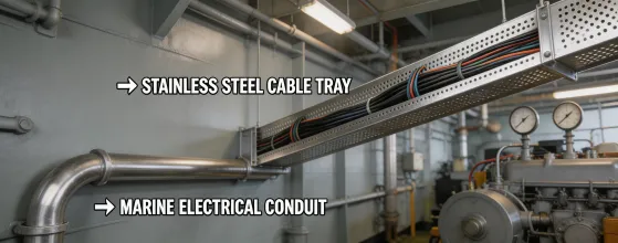 Marine offshore cable management stainless