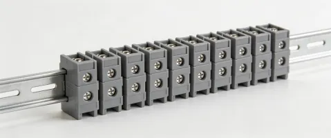 Terminal block and wire duct system