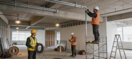 Commercial construction cable management