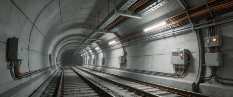 Rail transit cable management